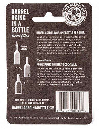 Oak Infusion Spiral Barrel Aged In A Bottle Oak Infusion Spiral, Brown #TOP5