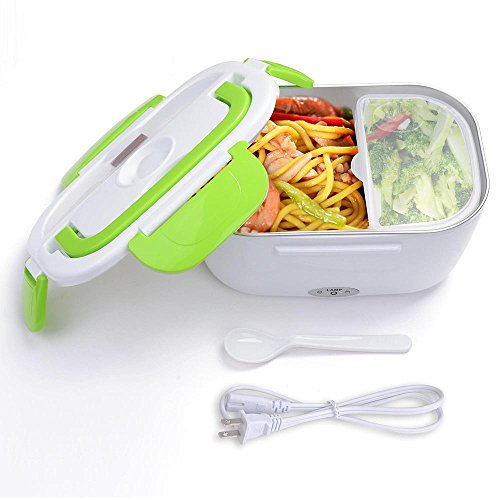 Yescom 1.5L Portable Electric Lunch Box Car Food Warmer Heater Spoon and 2