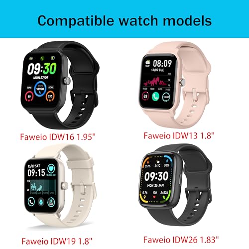 Correa de cuero 22 mm compatible con Faweio Smartwatch miniatura 2