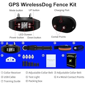 Gps Wireless Dog Fence and Outdoor Pet Barrier 2 in 1 Range 973280ft Electric Dog Fence for All Dogs Keeps Pets out of Obstacles Adjustable Warning Strength black  Cucciolini Doodles Gps wireless dog fence and outdoor pet barrier 2 in 1 range 97 3280ft electric dog fence for all dogs keeps pets out of obstacles adjustable warning strength black   cucciolini doodles