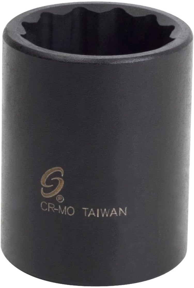 SUNEX Tools 1/2 in. Drive 15/16 in. 12-Point Impact Socket, CR-MO Steel, Model 230Z
