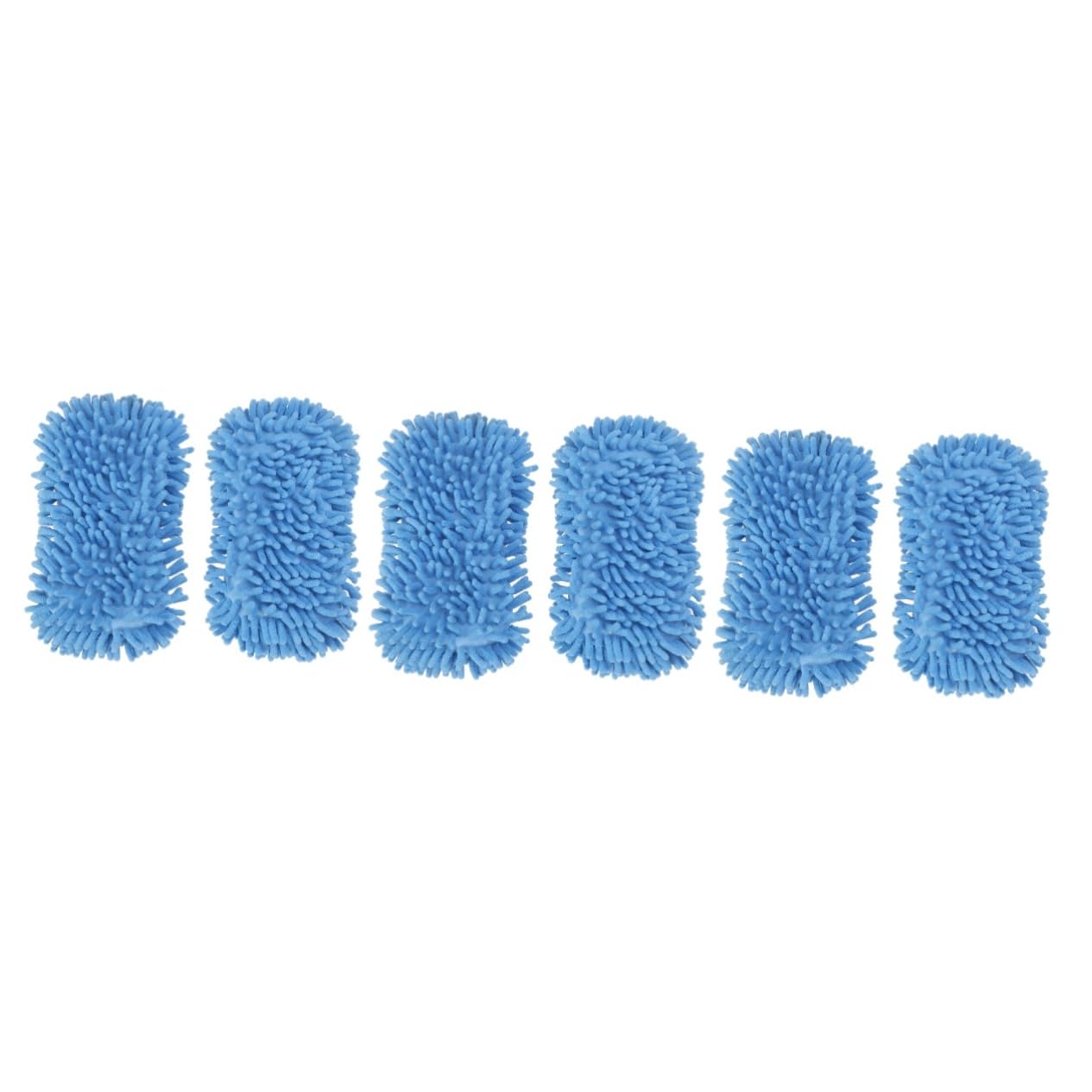 Mobestech 6piezas Guantes De Lavado De Microfibra Ultrafina para Limpieza De Coches Color Azul Esponja De Limpieza Multifuncional para Automóviles y Superficies Delicadas