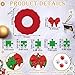 Poen 24 Set Christmas Wreath Crafts for Kids Puzzle Piece Wreath Craft Kits Picture Frame Ornament Xmas Holiday Hanging Ornament Kits DIY Party Decoration Fun Home Activities