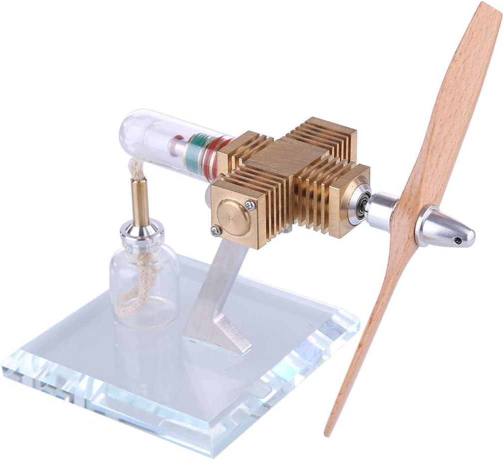 Propeller Aircraft Head Shape Stirling Engine Model Toy for Teaching, Experiment, Desk Toy