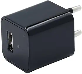 Câmera formato carregador secreta espiã Full HD com alerta de movimento, gravação em cartão de memória e acesso remoto no mundo todo