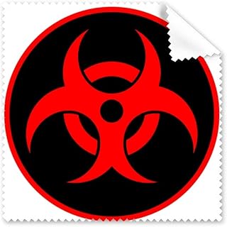 Red Nuclear Checal Radiation Symbol Cleaning Cloth Phone Screen Glasses Cleaner 5pcs
