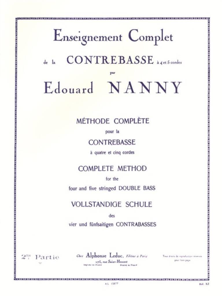 Méthode contrebasse volume 2 progresser au niveau intermediaire sans bloquer