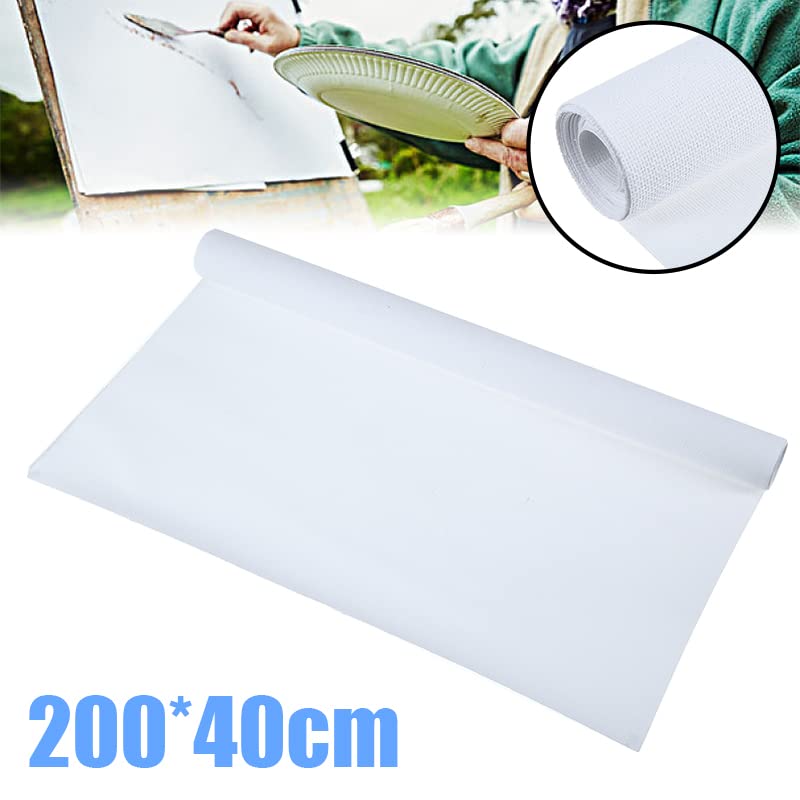 Lienzo de lino para pintar sin límites de tamaño rollo blanco 200x40cm 2
