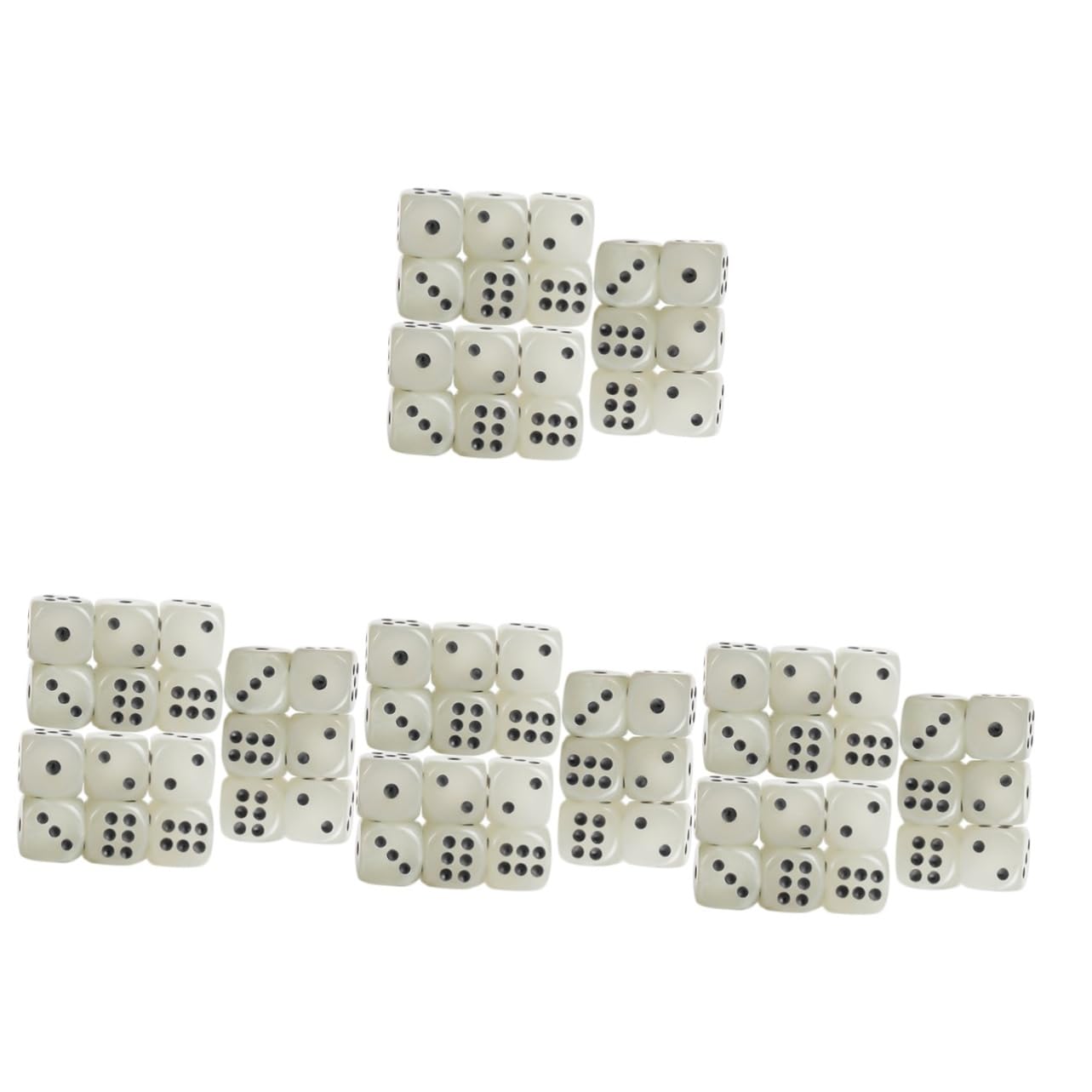 Alasum 72piezas Dados Acrílicos Brillantes para Mesa y Enseñanza Matemática Dados De Caras y Actividades Educativas