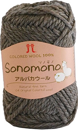 ハマナカ ソノモノ アルパカウール 毛糸 極太 col.43 ブラウン 系 40g 約60m 0093の商品画像（Amazon）