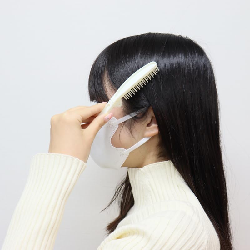 Amazon | 折りたたみヘアブラシ ホワイト(OP袋入) 個包装 (200個) 業務 