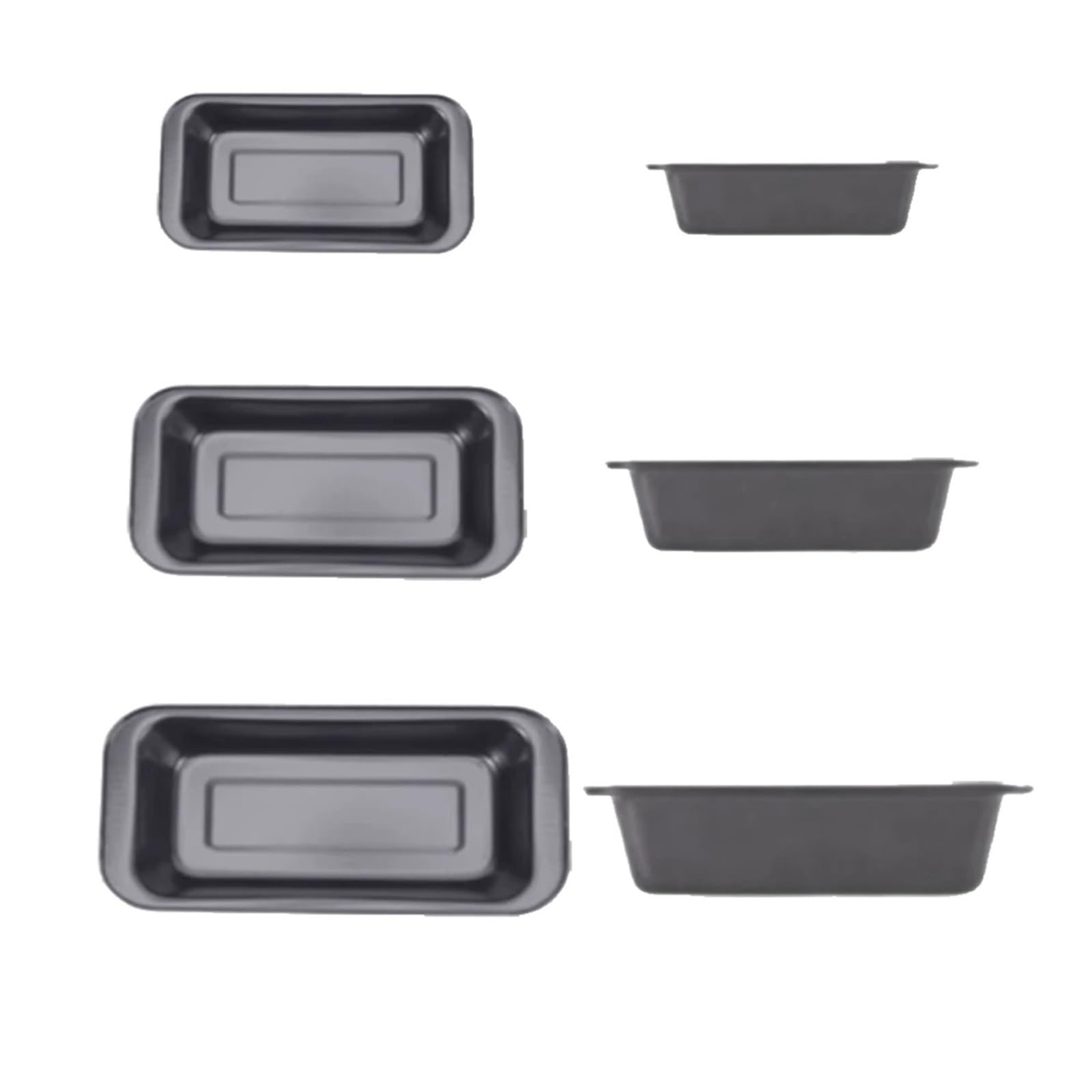 Backbleche 1/3 Stück rechteckige Brotbackform, antihaftbeschichtete Kastenform aus Kohlenstoffstahl for Backen von hausgemachtem Brot, Toast, Brownies und Pfund Für Backofen(3Pcs)