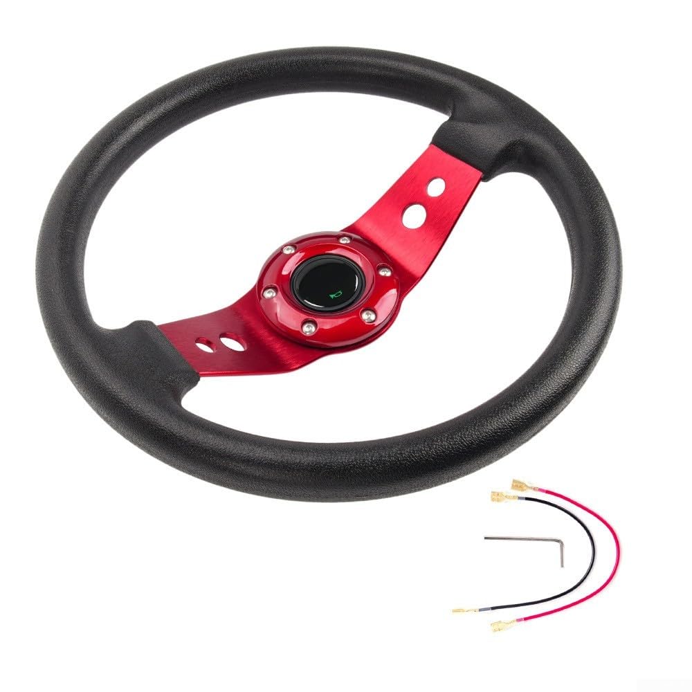 Sim Racing Volant compatible avec pédales (rouge)