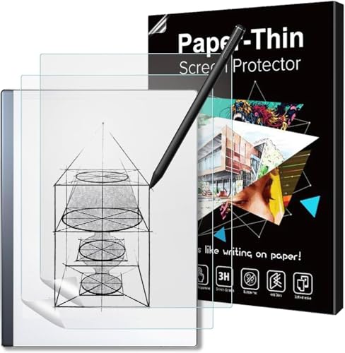 TiMOVO 2 Pack Matte PET Film Screen Protector Compatible with Remarkable 2 Tablet, Fit for 10.3-inch Paper Tablet, Write and Draw Like on Paper, Anti-Scratch