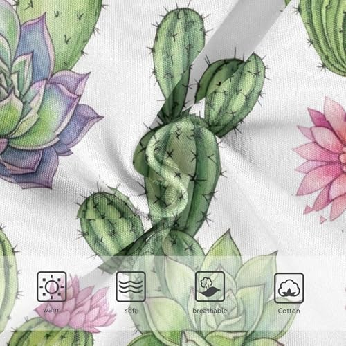 Cotton Toddlers Underwear Floral Watercolor Cacti Succulents Flowers Cute Panties Girl Fun Print Underpants Briefs 2t3