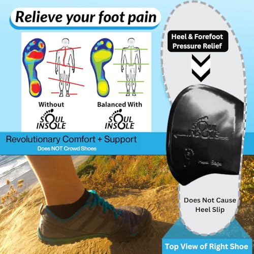 Image of Shoe Bubble Orthotic Insole - Memory Gel Insoles for Plantar Fasciitis, Pronation, Heel Pain, Arch Supports, Midfoot Support (Black (Thinner Support), Large)