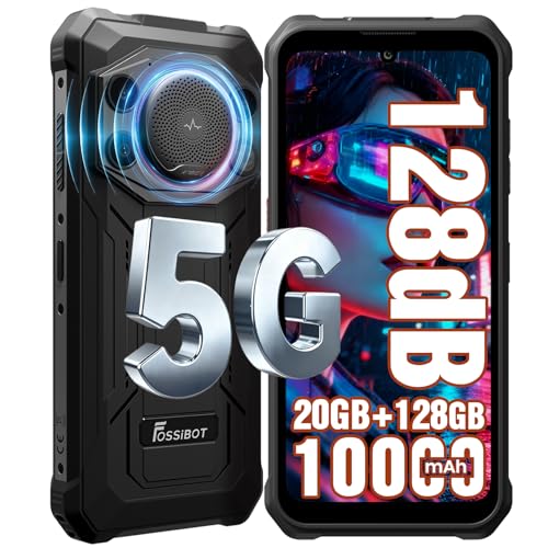Image of FOSSIBOT F110 Pro Rugged Smartphone Unlocked 5G Android 15, 128dB Loudest Speaker 20GB+128GB /2TB 10000mAH, 6.7'' HD Display 50MP Rear Camera, IP68 /69K Waterproof, NFC /Dual SIM /Widevine L1