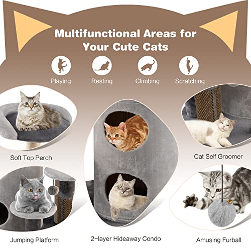 Rascador para gatos Tangkula de 40 pulgadas para interior miniatura 4