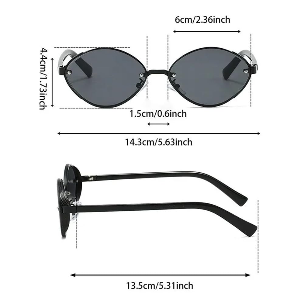 Okulary przeciwsłoneczne retro metalowe owalne personalizowane dla mężczyzn modne okulary okrągłe okulary z oprawką UV400