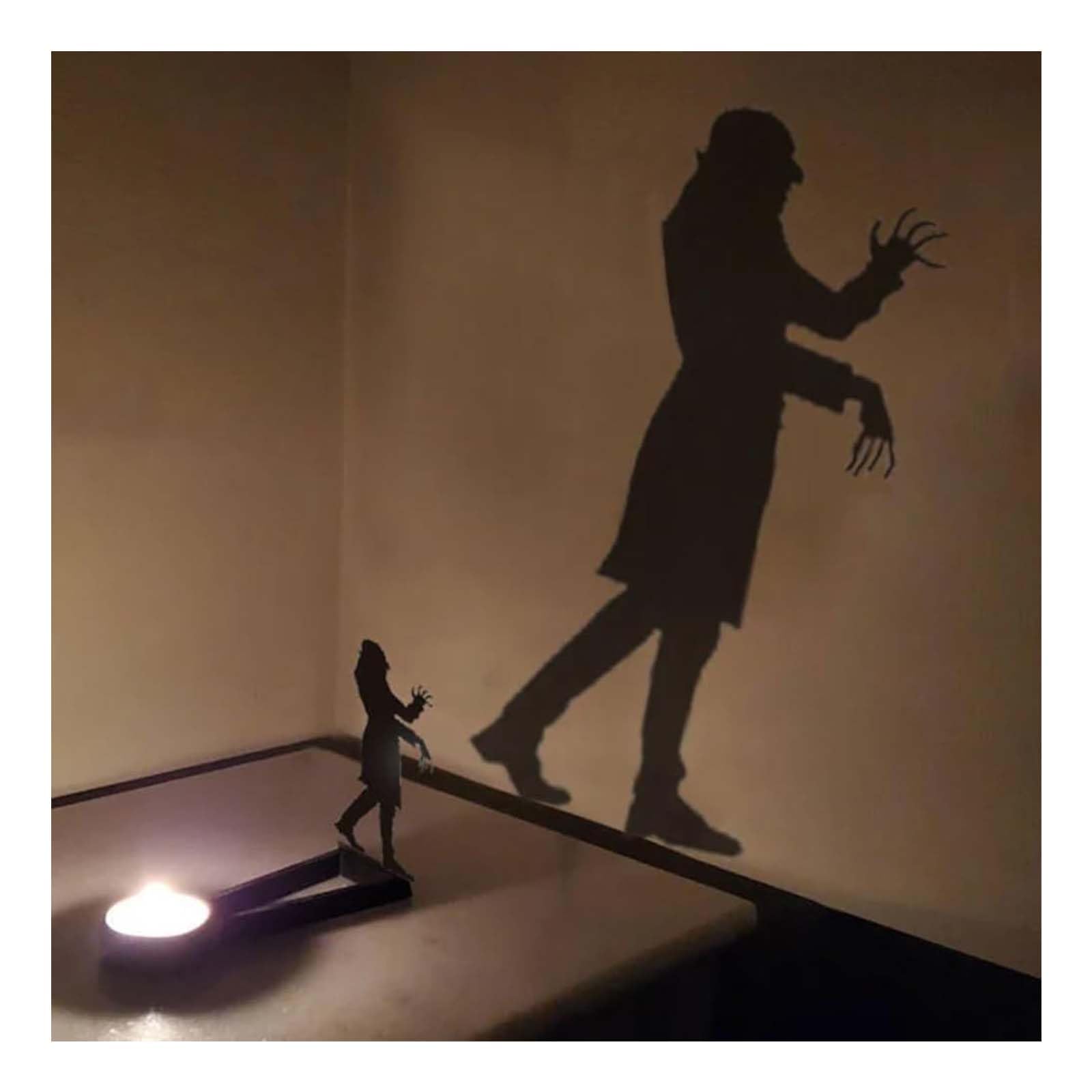 Bougeoir Nosferatu En Métal – Décoration Halloween Effrayante, Photophore Vintage, Crée Des Ombres Chandelier, Pour Table Ou Maison Hantée - 8