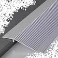LARAKVEAKV Aluminum Floor Transition Strip?Black Threshold Strip, 36 Inch Threshold Ramps for Doorways, Wheelchairs, Door Threshold Reducer, Doorway Edge Trim(Silver)