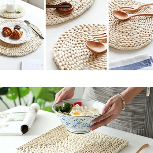 Set de table en paille naturelle beige pour de doux moments