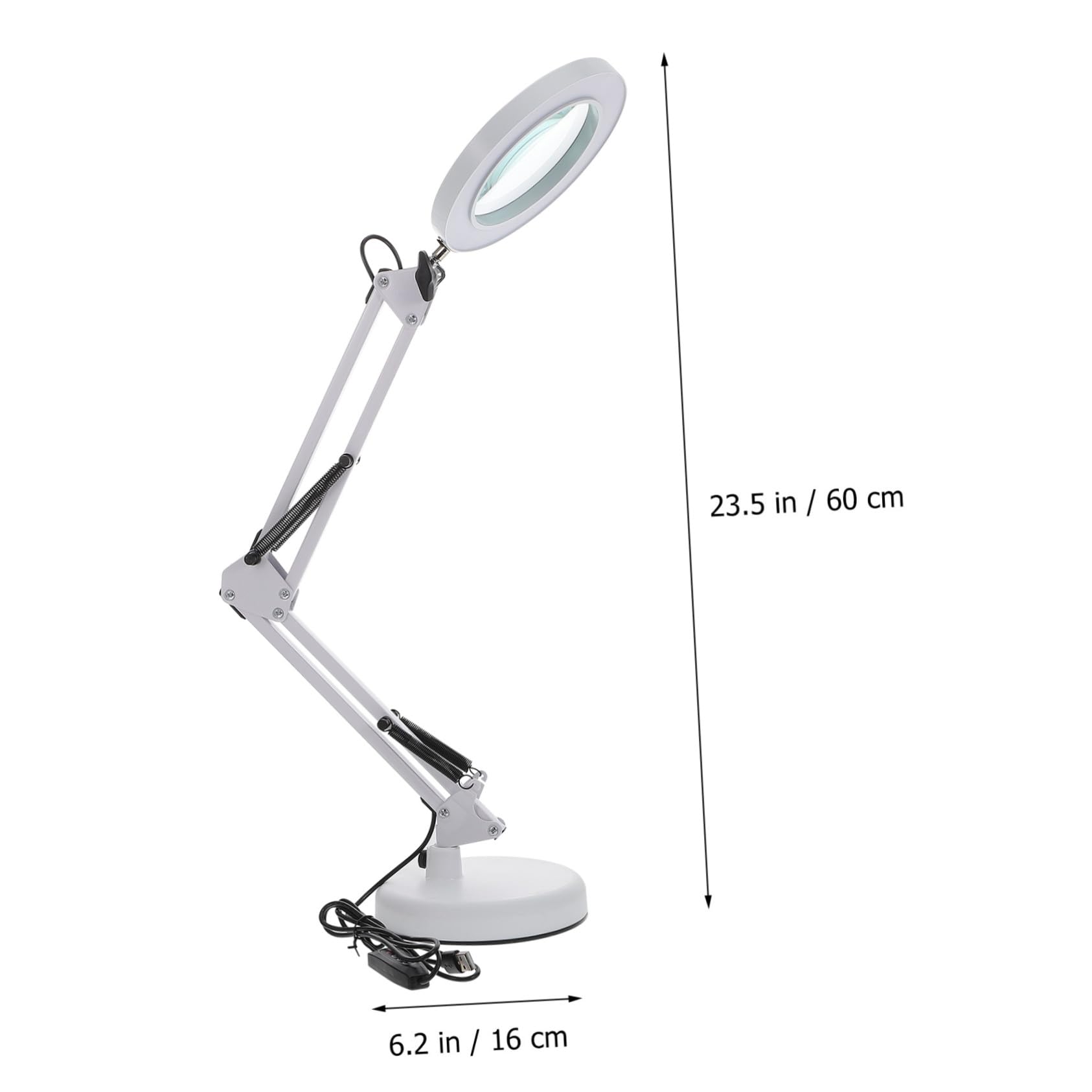 Lámpara de Aumento LED 8w 5x Plegable Luz para Escritorio