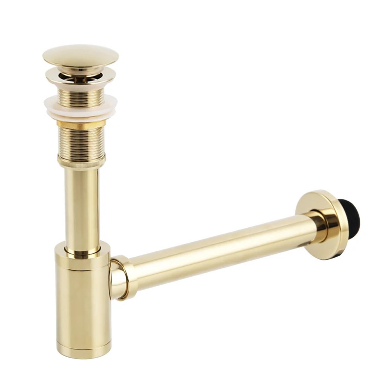 1 Uds. Desagües de sifón for fregadero baño con Kit drenaje emergente, Hardware residuos tuberías Para Bricolaje(Gold)