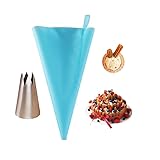 チェロス絞り口金セット チェロス絞り口金633 と 絞り袋（青）1pcs 二点セット クリームケーキ絞り口金 6切絞り器セット 6切絞り口 チェロス口金 6切口金