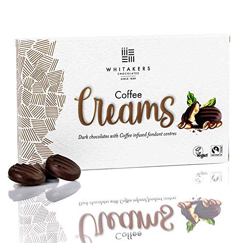 Whitakers Coffee Creams - 150g - Dark Chocolate With Coffee Infused Fondant Centres - Vegan - Gluten Free - Vegetarian