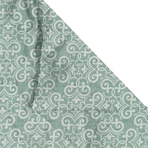 Image of Swayam AC Double Comforter (250 X 225 Cm) | 100% Cotton | 150 GSM | Geometric, Green | Comes with Protective Health Layer