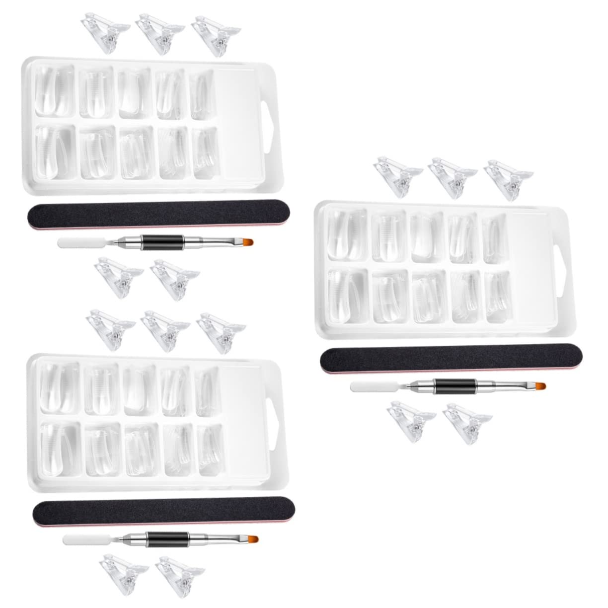 FRCOLOR 3sets Per Manicure e Unghie Extensibili Kit Con Mold Per Unghie Lucidatura Per Nail Art