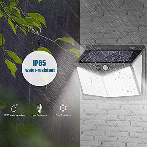 Festnight 208LED Luz Solar Lâmpada de parede PIR Motion Sensor Light IP65 resistente à água Iluminaç
