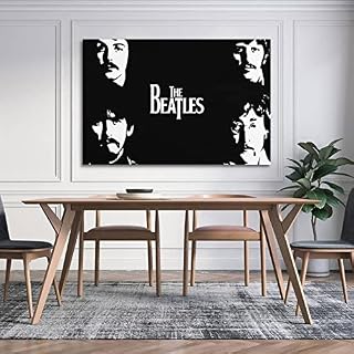 SHUPSY Poster décoratif sur toile The Beatles Banks – 30 x 45 cm - Les Beatles, Paul McCartney, John Lennon, RIngo Starr, George Harrison SHUPSY Poster décoratif sur toile The Beatles Banks - 30 x 45 cm – Image 4