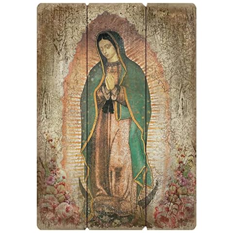 Avalon Gallery Inspirational Wood Pallet Sign, Large, Our Lady of Guadalupe Cover