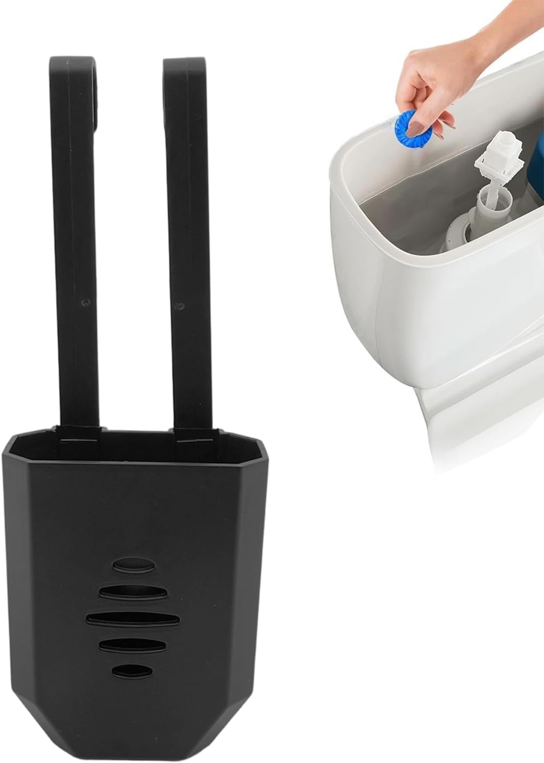 Toilet Water Tank Cleaner Bracket - Adjustable Tablet Holder for Convenient Cleaning, Resistant with Installation, Cleaning Agent Carrier for Home Dorms Hotels Restaurants Apartments