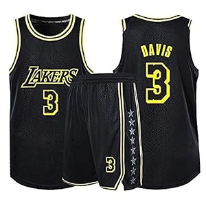 JZEL Lakers #3 Davis, Basketbaluniformen, Retro Jerseys, Gepensioneerde Game-uniformen, Zomersport- en vrijetijdspakken…