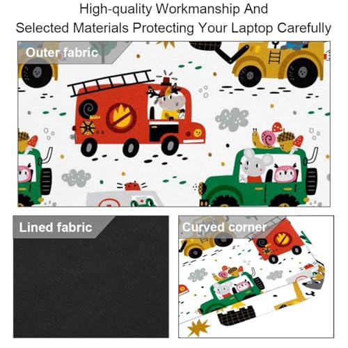 Housse ordinateur portable 13 pouces multicolore fine de 28x36.8x3cm - 3