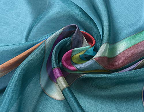 Invisible World Women's 100% Mulberry Silk Scarf Long Hand Painted Ribbons2