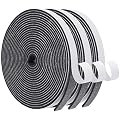Foam Seal Tape-3 Rolls, 1/2 Inch Wide X 1/8 Inch Thick High Density Foam Strip Self Adhesive Neoprene Rubber Door Weather Stripping Insulation Foam Window Seal Total 50 Feet Long ?16.5ft x 3 Rolls?