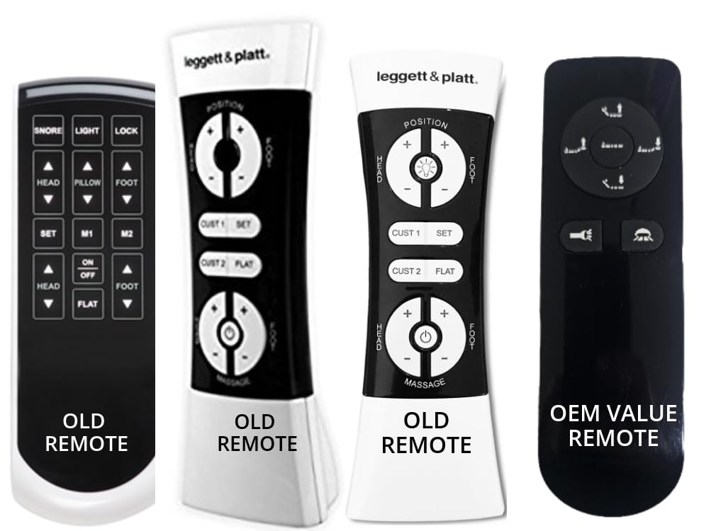 Generic Replacement Remote for Leggett & Platt Scape 1.0, 500 Series, or Prodigy 2.0 (New Value Version) - Adjustable Bed Remote Control