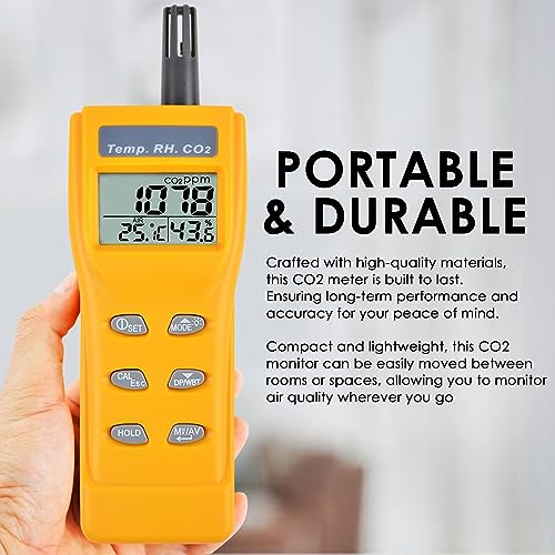 CO2-Meter-Portable-CO2-Detector-Digital-CO2-Monitor-with-Alarm-Function-Carbon-Dioxide-Temperature-and-Humidity-Meter-NDIR-CO2-Sensor-Indoor-Air-Quality-Monitor-for-Home-Office-Grow-Room