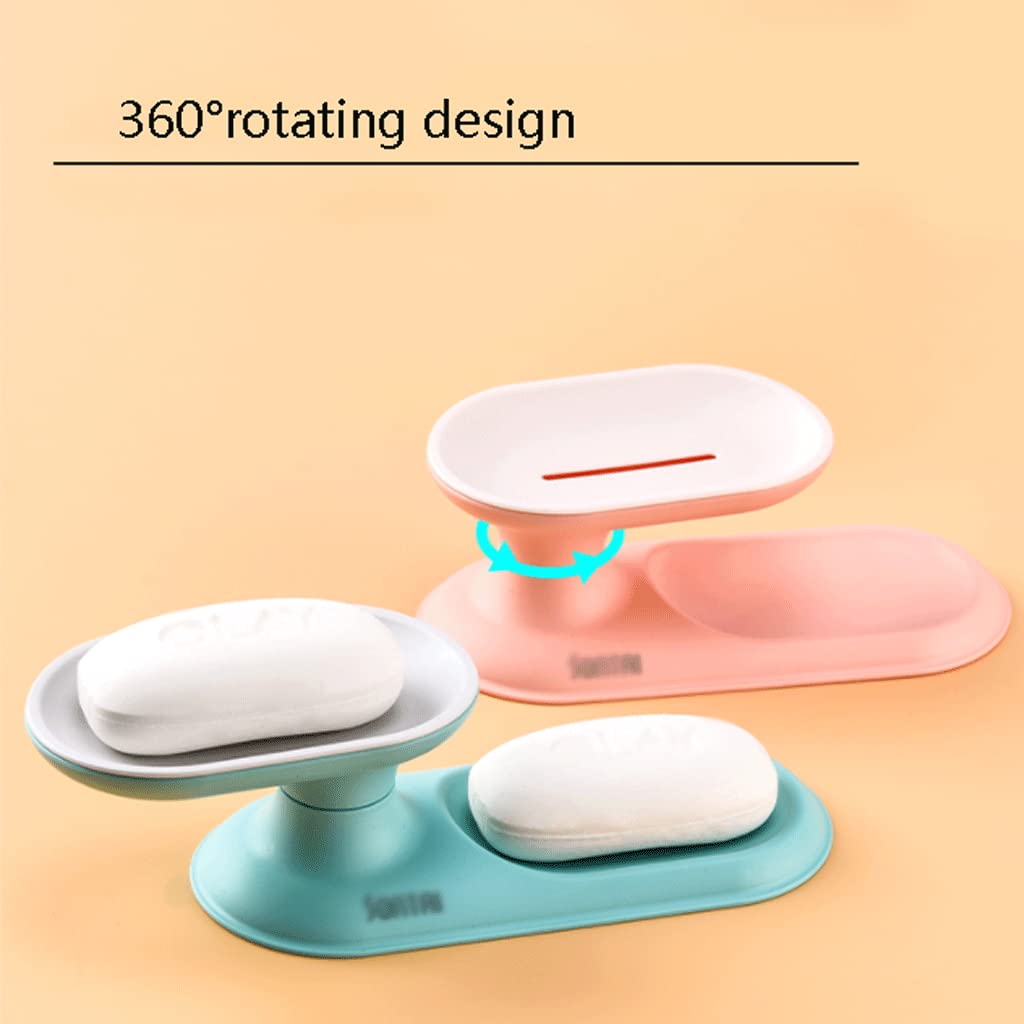 Jabonera, jabonera, jabonera de Doble Capa con Drenaje automático, jabonera con Drenaje de encimera Desmontable, Caja de Almacenamiento de jabón for el hogar for el baño,Jabonera