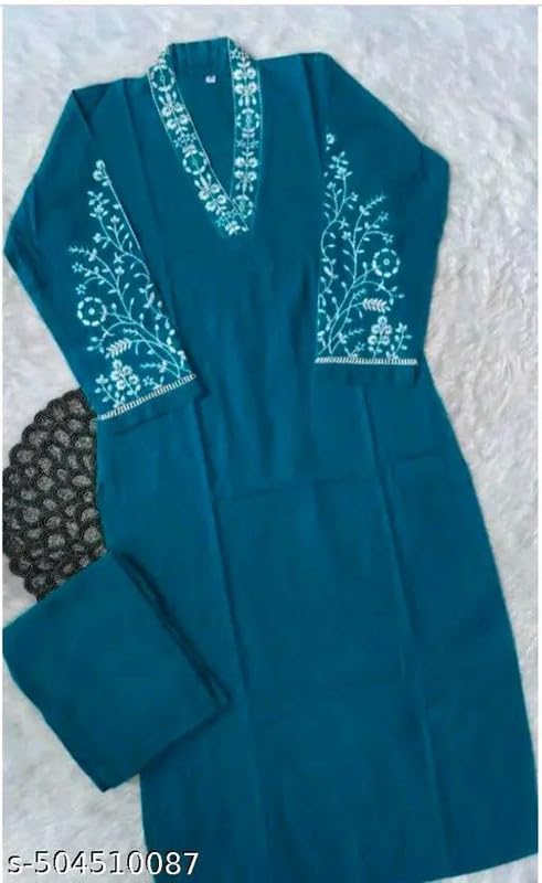 Image of Cotton Kurta Set for Women | Kurta with Pant Casual Ethnic Outfit