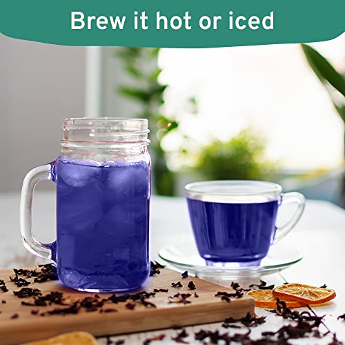 Handpick, Blueberry Tea Bags- 100 Count | Non-Gmo, Caffeine-Free, Fruity Herbal Tea Bags | Round Eco-Conscious Tea Bags, Brew Blueberry Iced Tea Or Hot Tea #TOP4