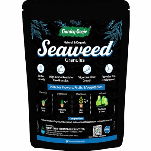 Image of Garden Genie Seaweed Extract Granules for Plants 900 Gm | Organic Fertilizer and Growth Promoter for All Indoor, Outdoor Home Garden Plants