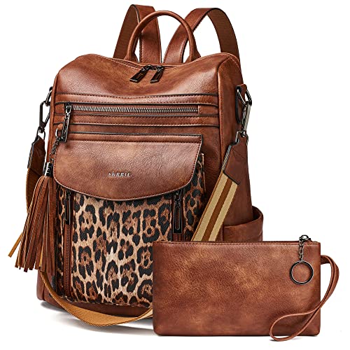 Image of Shrrie Backpack Purse for Women Fashion Leather Backpack Purse Designer Travel Backpack Shoulder Bag