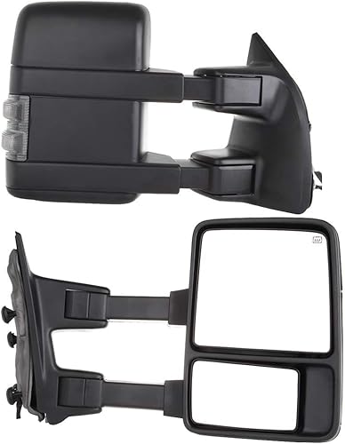 Tow Mirrors Fit for 1999-2015 for Ford for F250for F350for F450for F550 Super Duty Towing Mirrors with Left Right Side Manual Operation Non-Heated