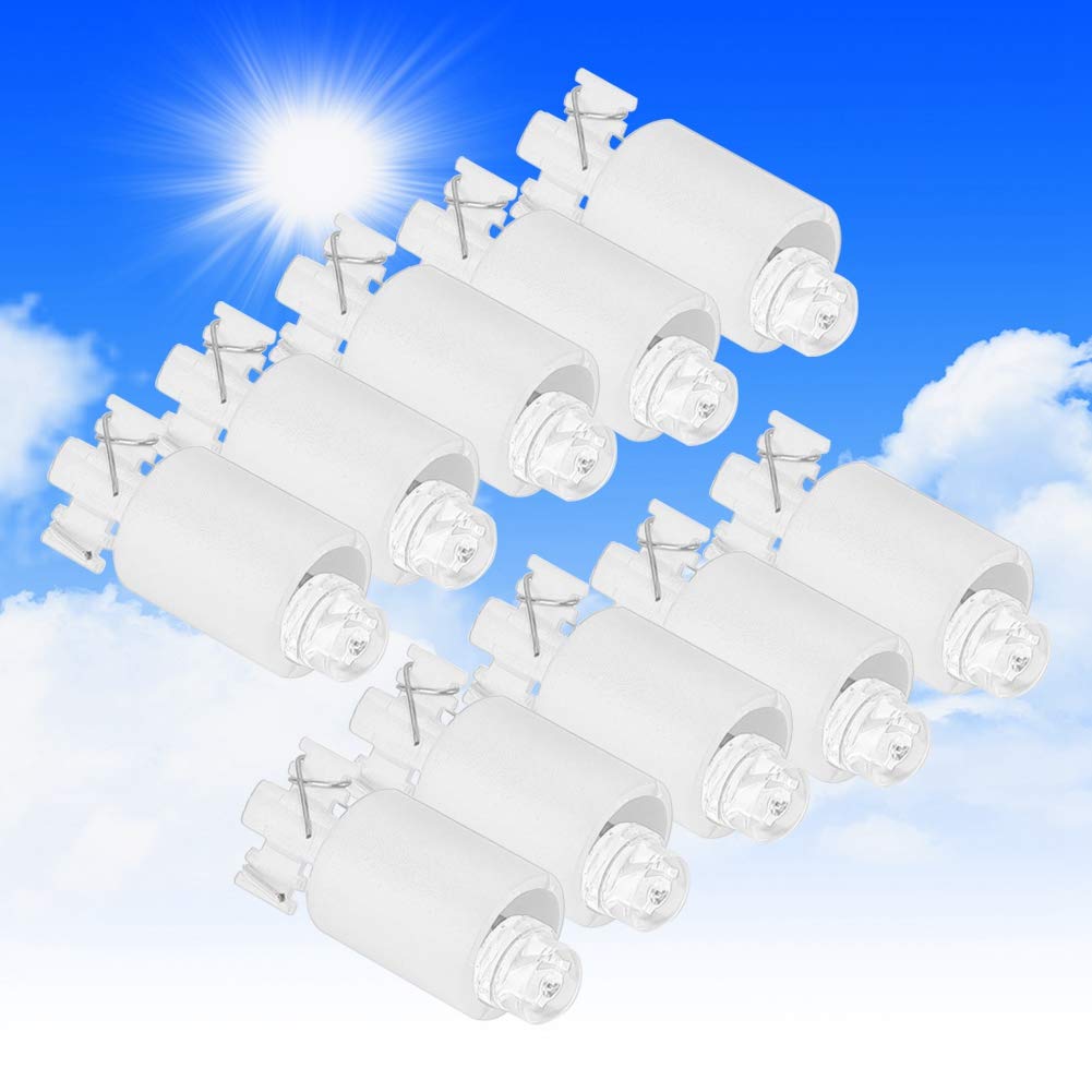 Bouton D'arcade, Accessoires de Bouton de Commutateur de Bouton de Jeu Vidéo D'arcade 10PCS avec la Lumière de LED, Résistance à l'usure Forte, équipée avec la Précision (Blanc)