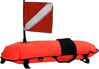 Torpedo Buoy Float for Scuba Diving, Spearfishing, Freediving, Snorkeling and Swimming with Dive Flag